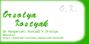 orsolya kostyak business card